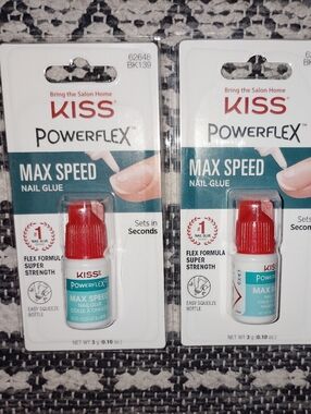 Kiss Nail Glue Twin Pack - Red Caps 🆕